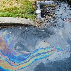 Oil spill into storm drain